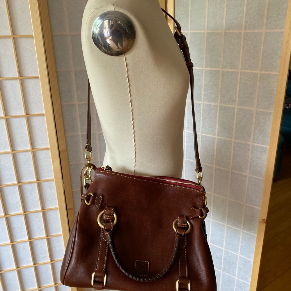 Dooney and Bourke  Florentine Satchel Brown Leather Shoulder Bag